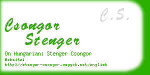 csongor stenger business card